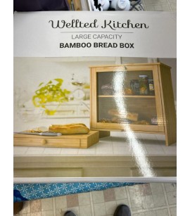 Wellted Kitchen Large capacity bamboo bread box. 15000units. EXW New Jersey
